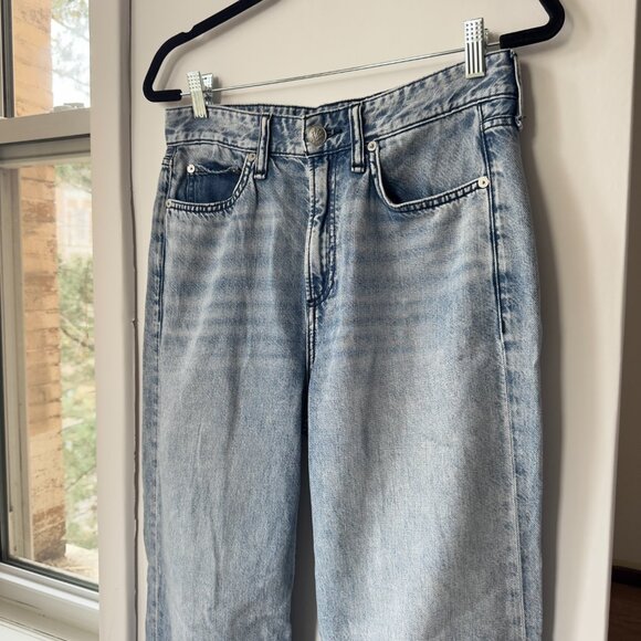 Rag & Bone Featherweight Logan Wide-Leg Jeans Venice Light Wash Blue 26 - Picture 7 of 11